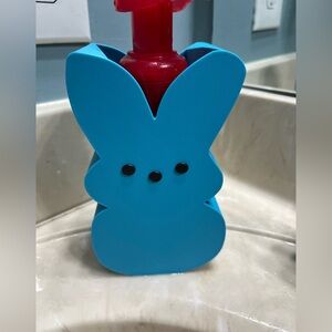 Blue “Peeps” Bunny Soap Bottle Cover